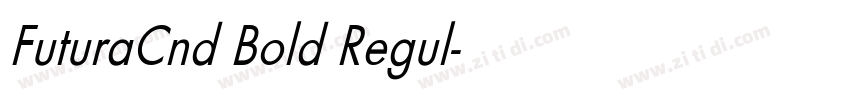 FuturaCnd Bold Regul字体转换